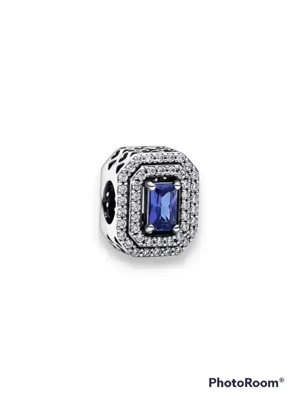 Charm Rectángulo Azul Nivelado 