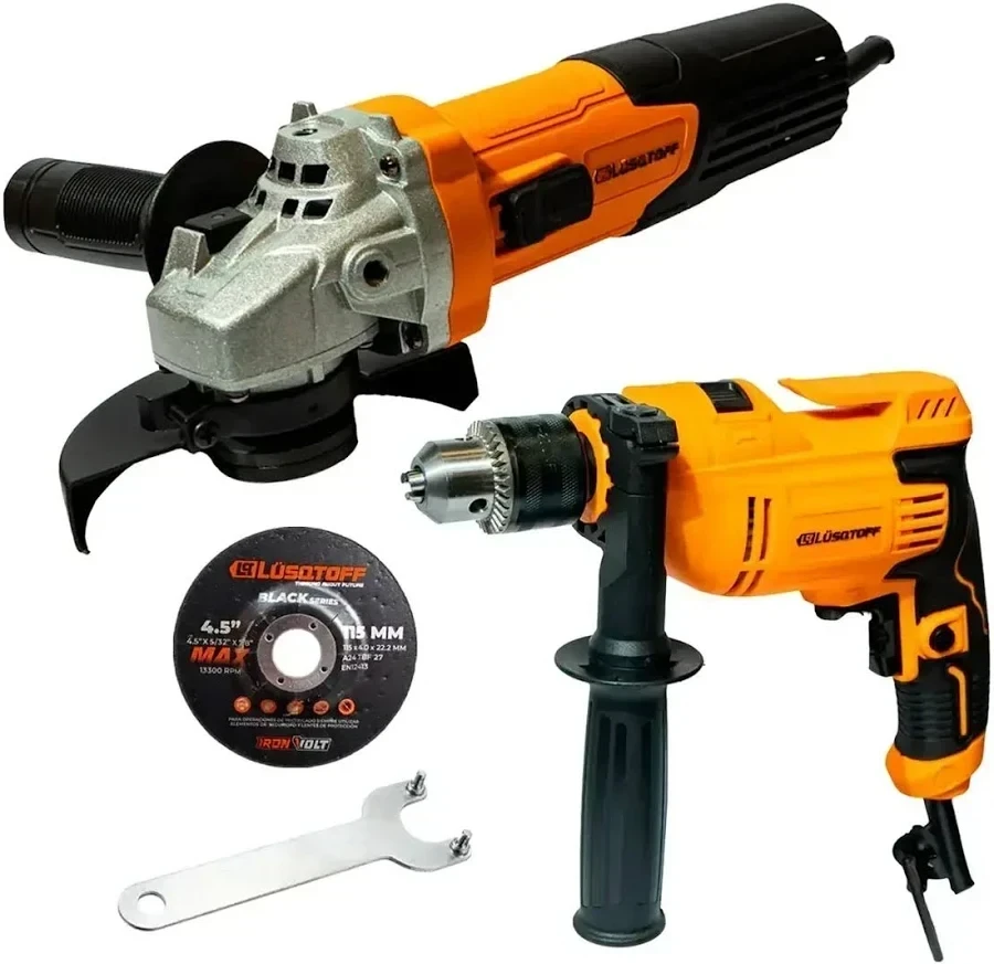 🛠️ Combo Profesional Lüsqtoff: Amoladora 720W + Taladro Percutor 710W 2