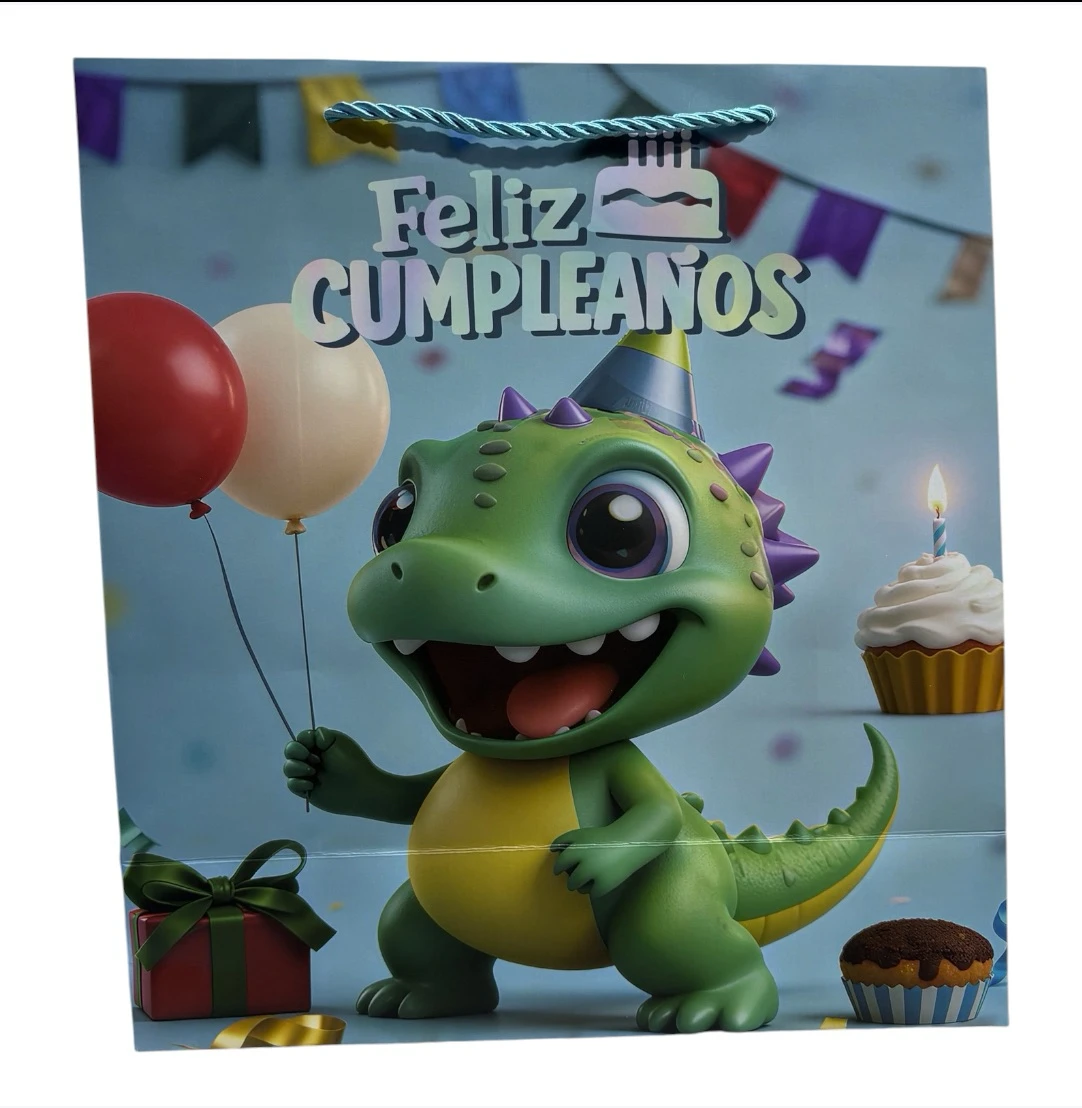 Docena de bolsa de regalo estampado dinosaurio 4