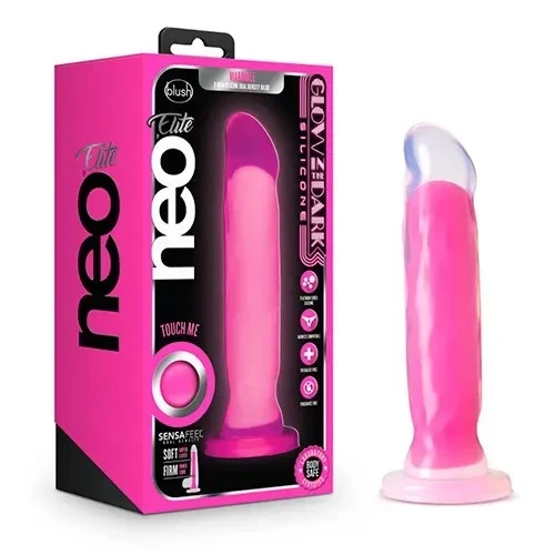 Marquee 8″ Silicone Dual Density Dildo Neon Pink Blush Novelties