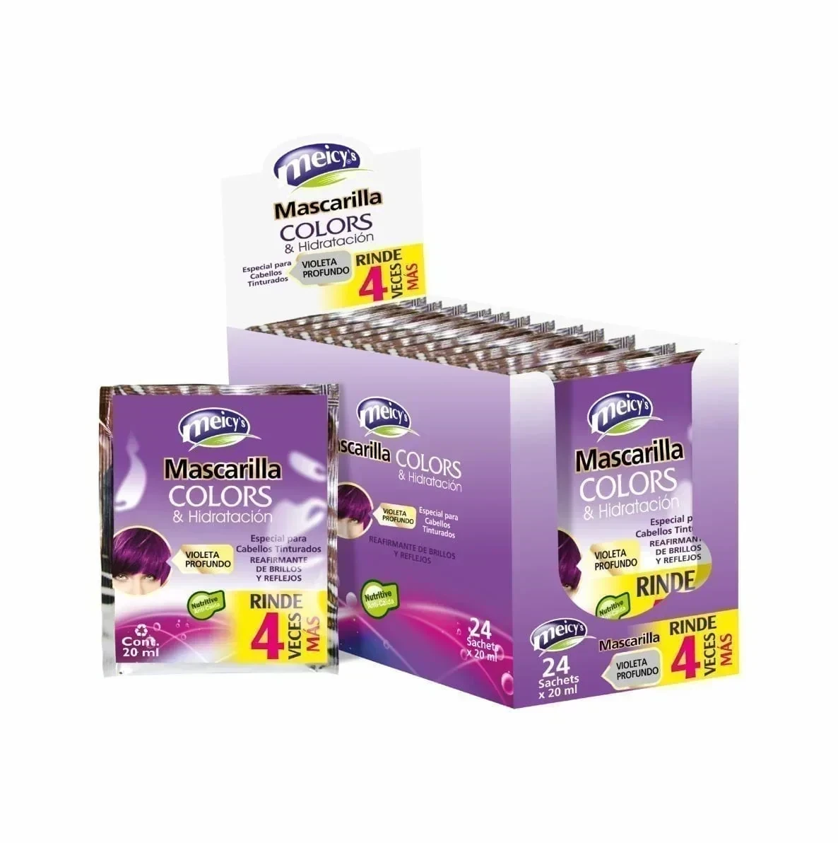 meicys mascarilla color sobre x30 violeta profundo