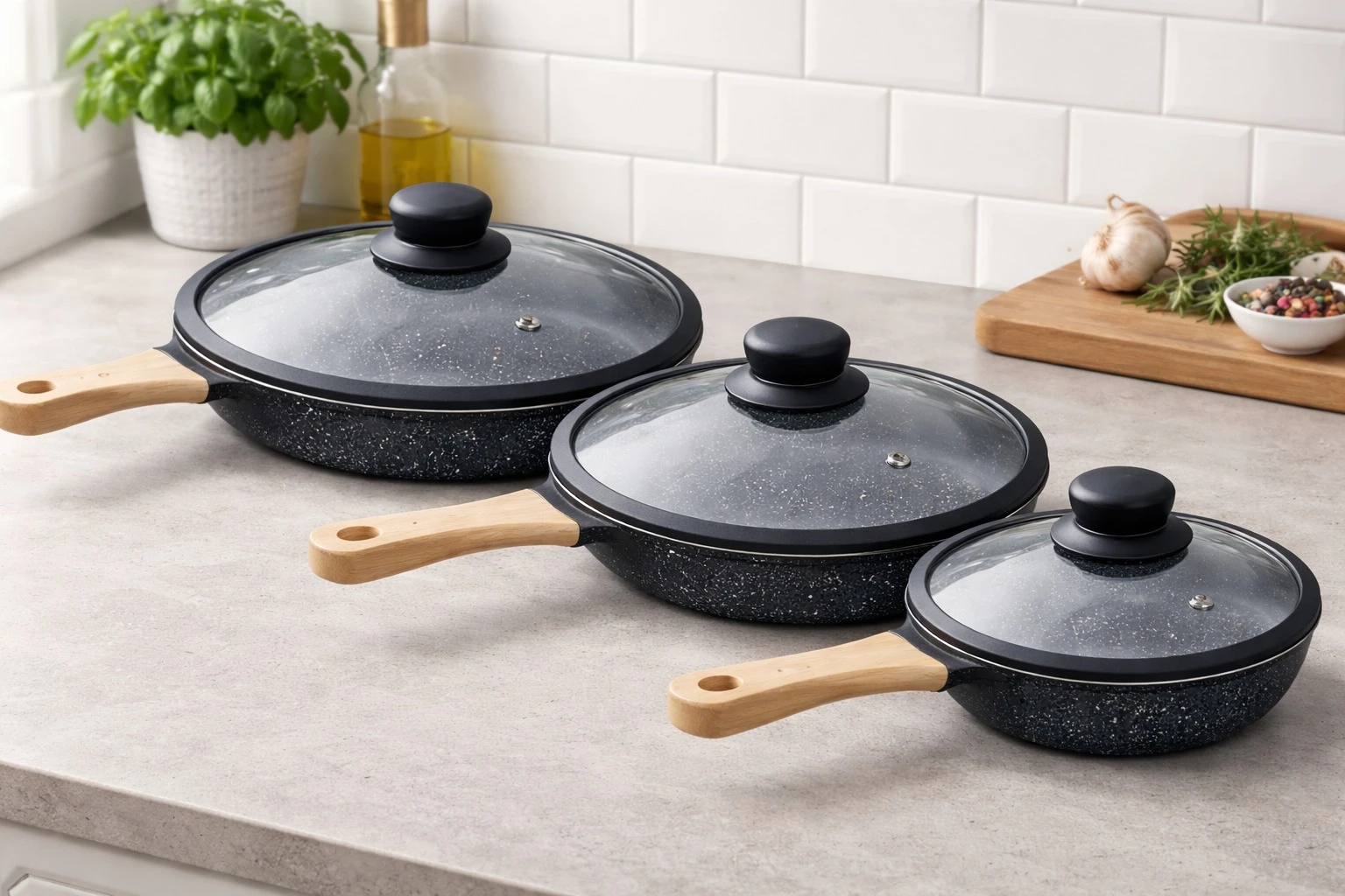 Set de 3 Sartenes Antiadhederentes 