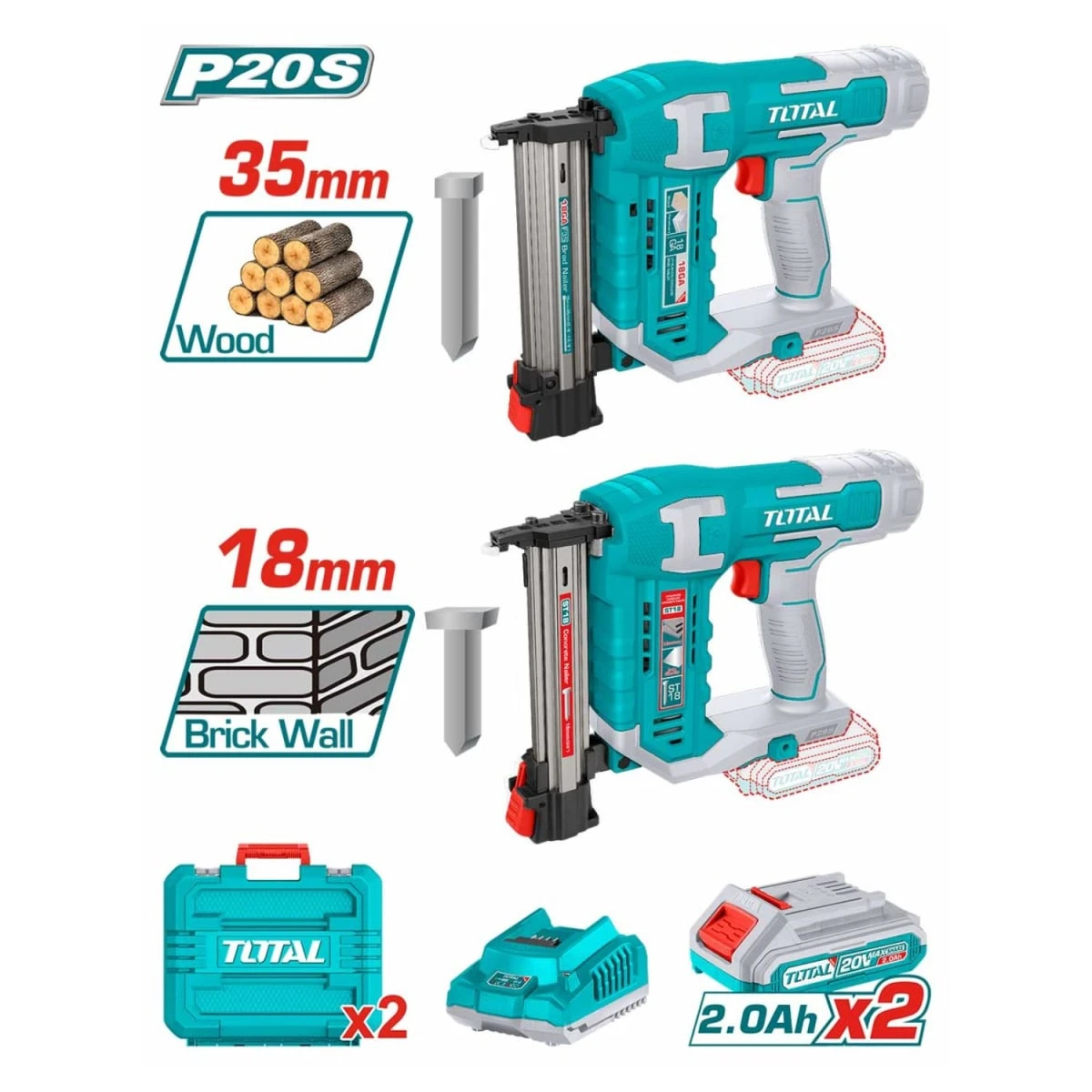 Combo clavadora de madera y concreto industrial total SKU: TOSLI240301