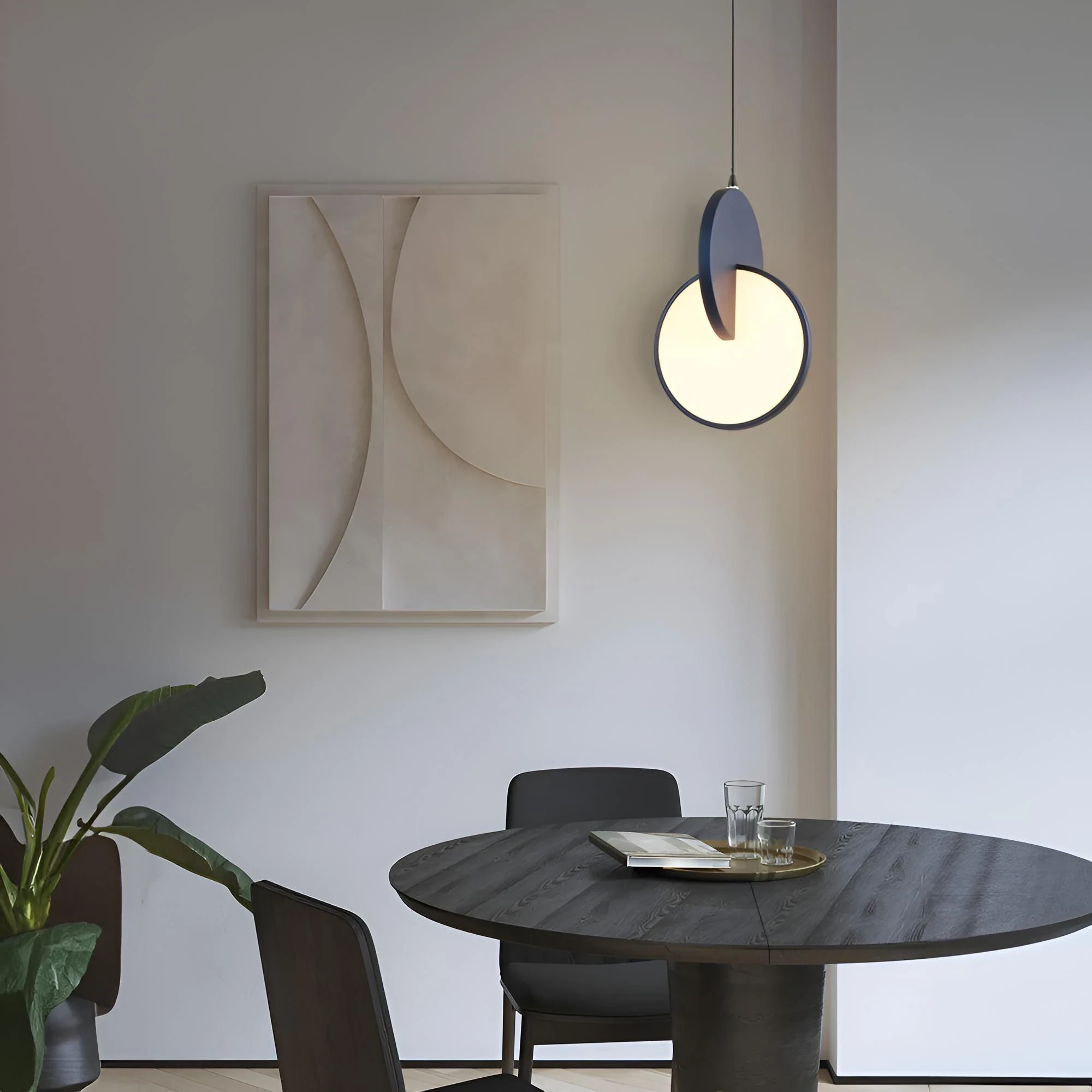 LAMPARA COLGANTE LED 7W 3000K D180MM COLOR AZUL 85-265V METAL + ALUMINIO CABLE 175CM 3