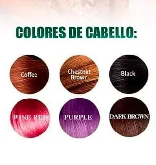 Champú de tinte para cabello marrón oscuro (dark brown), café y castaño  2