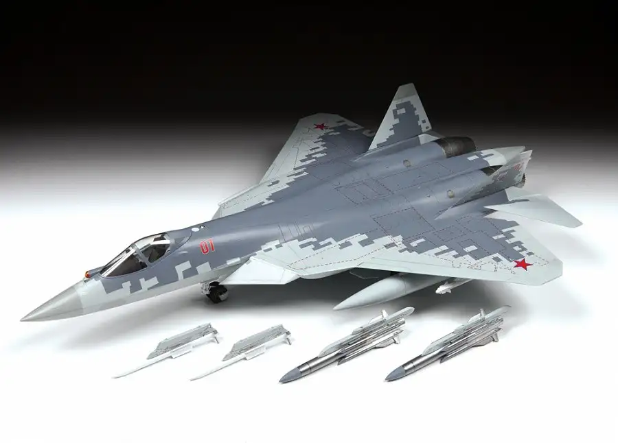 1/48 Zvezda Russian fifth-generation fighter SU-57 3