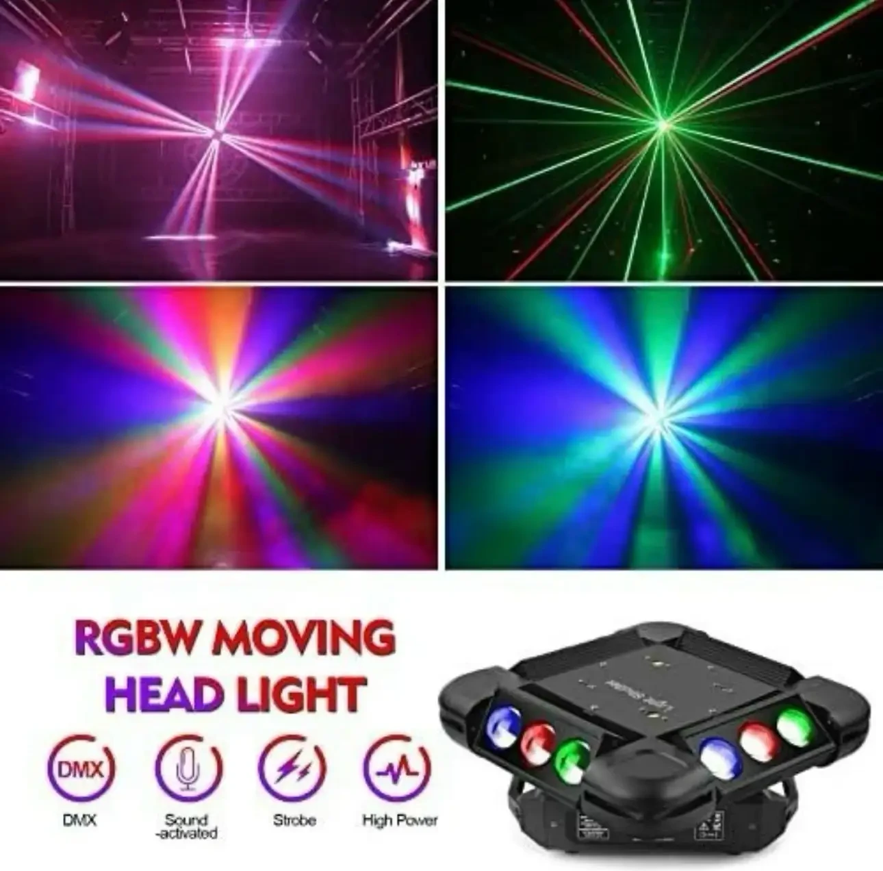 Fodexazy - Luz De Cabeza Móvil, Luces De Dj 12 Led 150 W Rgb 3