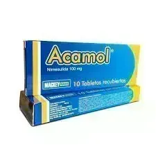 ACAMOL 100 MG CJA X 10 TAB NIMESULIDA MACKEY PHARMA