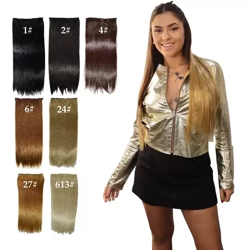 #24 Cortina Extensión Pelo Lacio Simil Natural Planchita 180°c 3