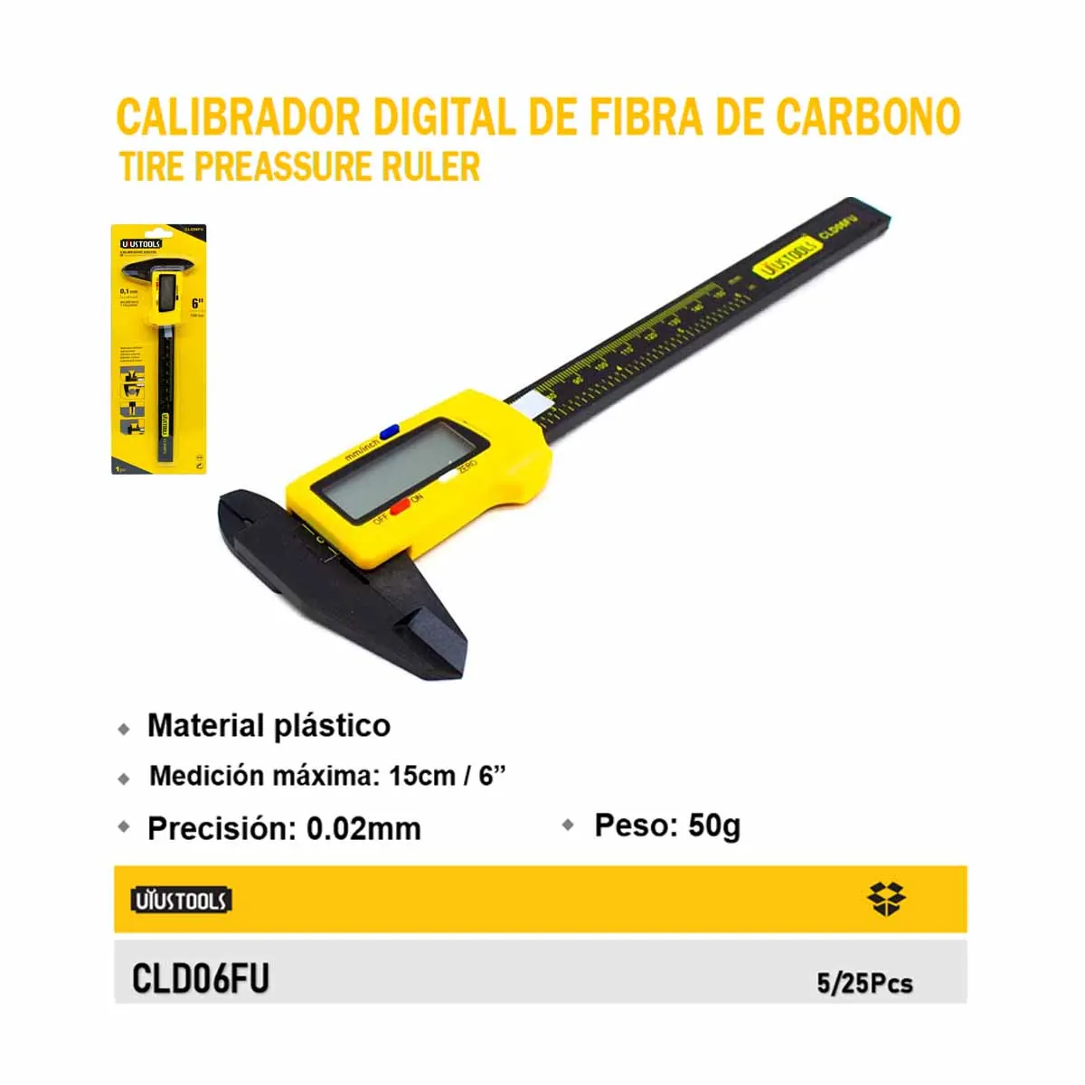 CALIBRADOR DIGITAL PLAST UYUST 6"