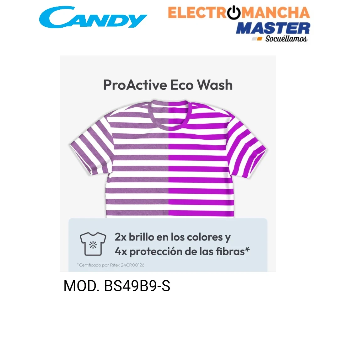 LAVADORA CANDY BS49B9-S 9 KILOS 1400 RPM CLASE A-30% 5