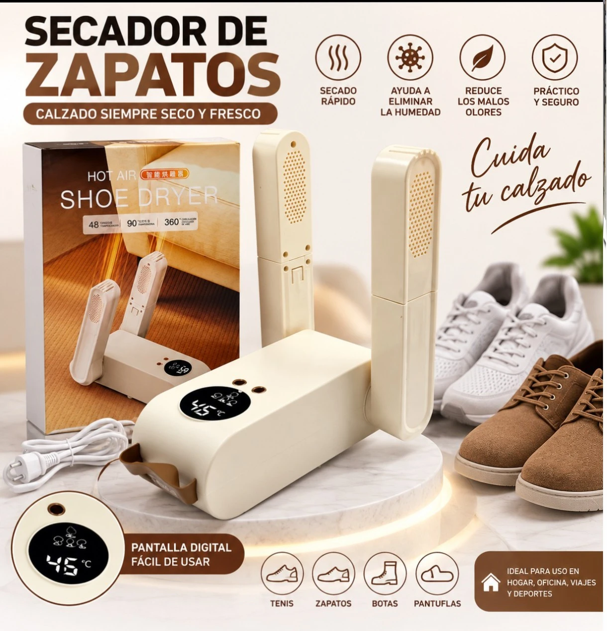 ✨ SECADOR DE ZAPATOS ELÉCTRICO 👟🥾🧦