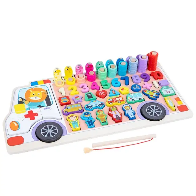 JUEGO DIDÁCTICO 6 EN 1 LUDICO INFANTIL MADERA 