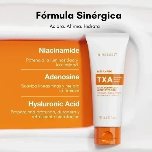 NINELESS - MELA-PRO Tranexamic Acid Sun Screen Face and Body SPF50+ PA++++ 100 ML | Protector Solar Antimanchas 2