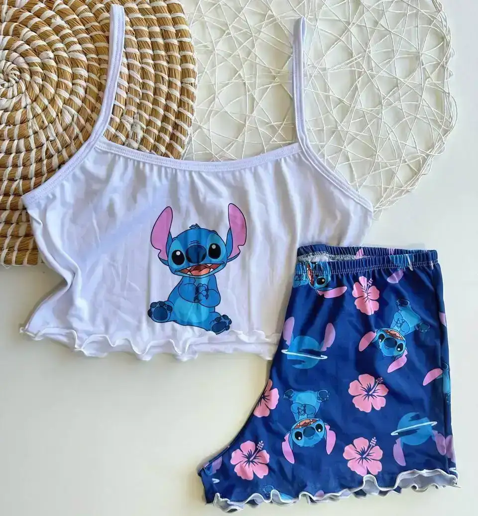 Pijama Alça Nuvem - Stich