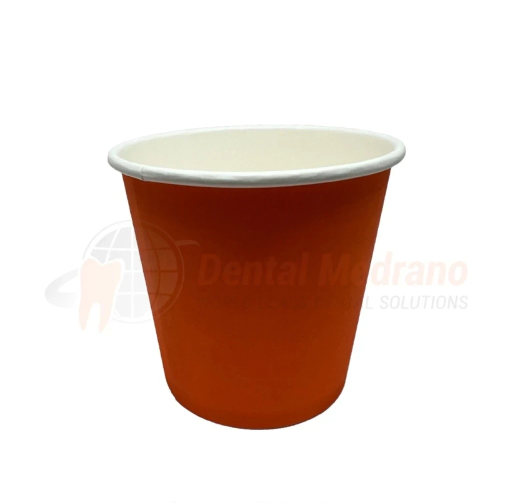 VASOS PAPEL DESCARTABLES NARANJA 120ML