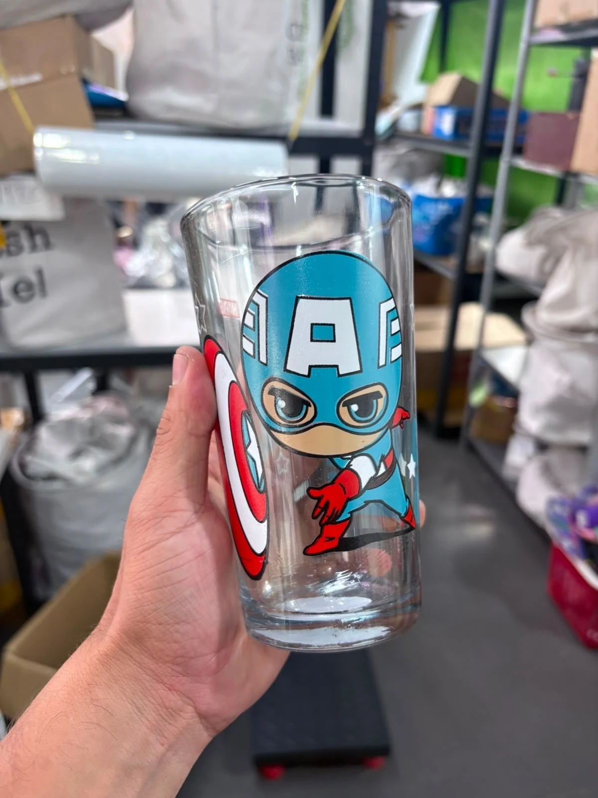 Set de 6 vasos de 500 ml de vidrio avengers  7