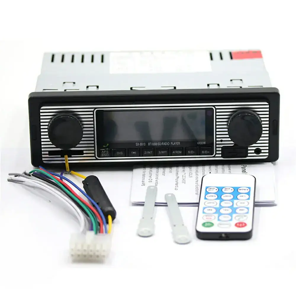 Auto Estereo Bluetooth Reproductor De Música Mp3 Estilo Retro + Control Remoto  4
