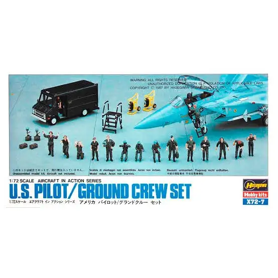 1/72 Hasegawa U.S Pilot & Crew Set