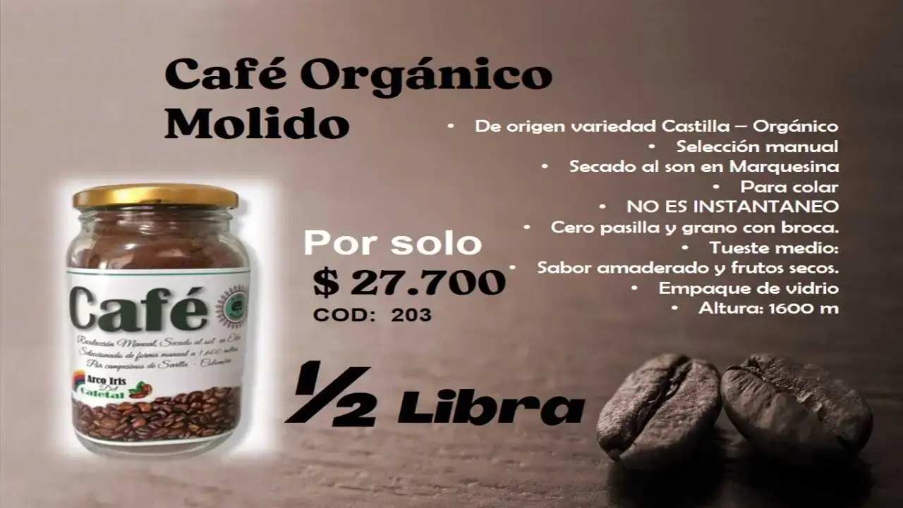 Café orgánico 1/2 Libra