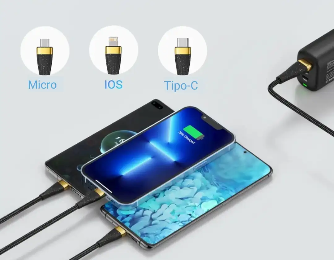 Cargador USB 3 en1 4