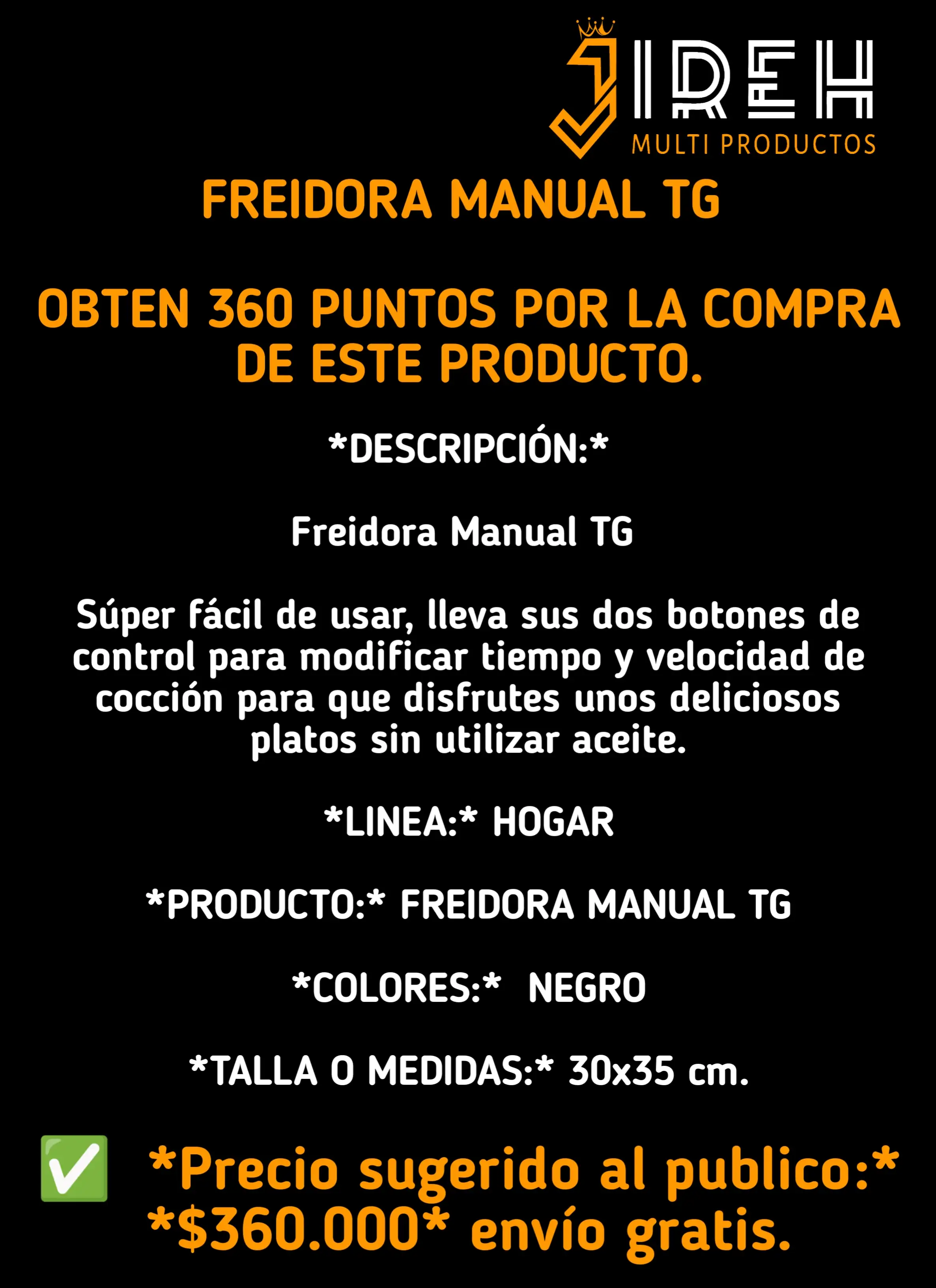 FREIDORA MANUAL TG 4