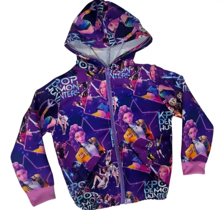 Chaqueta rompevientos Kpop Demon Hunters antifluido 