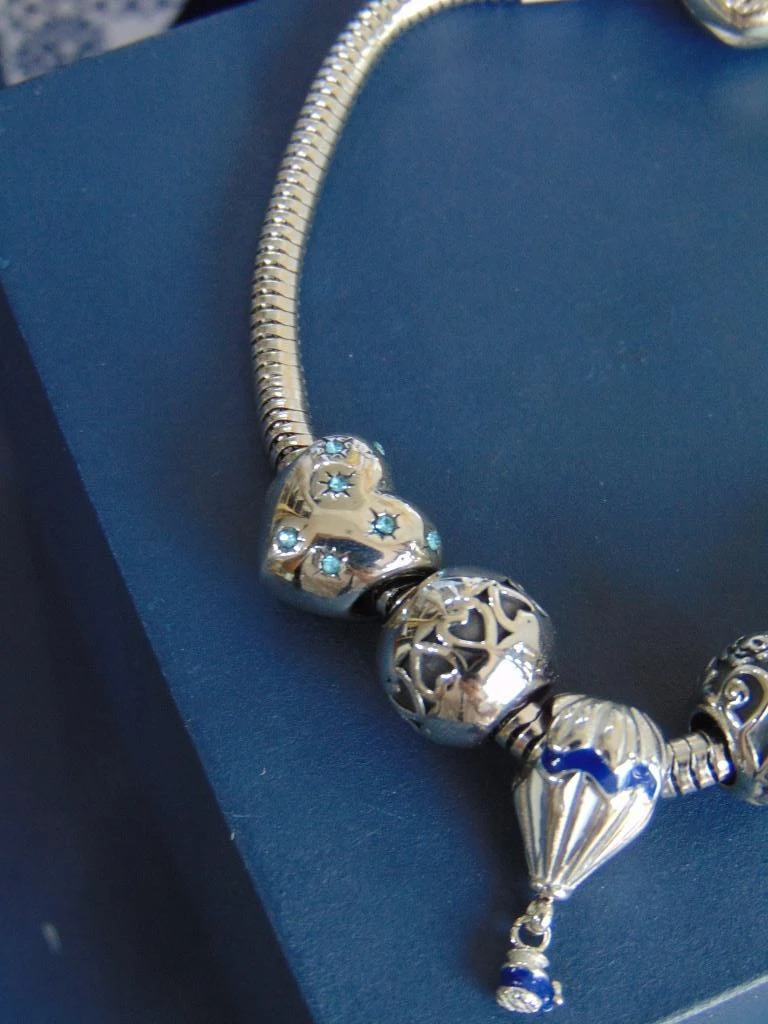 PULSERA ACERO PLATE TIPO PANDORA DESEOS 3