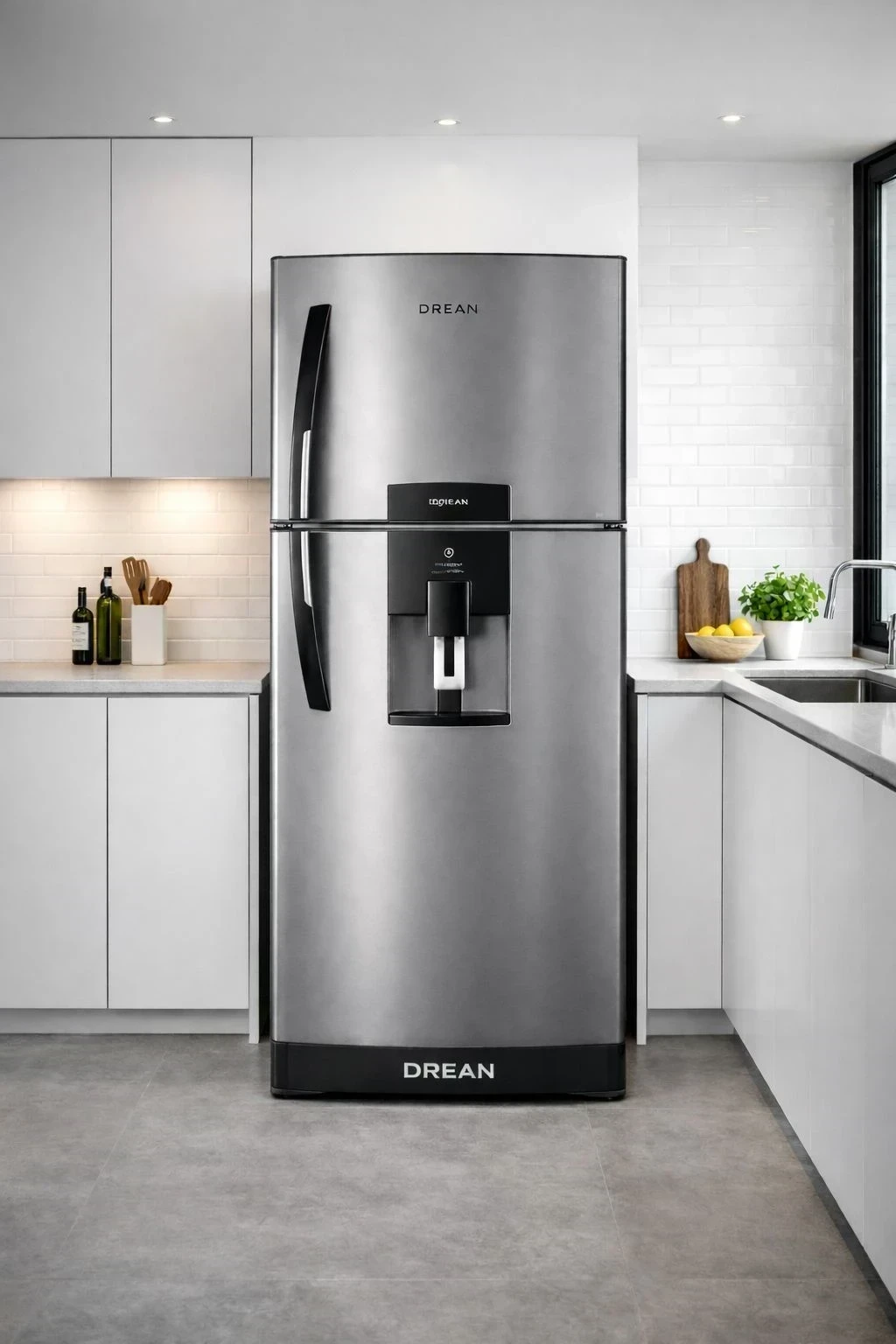 HELADERA DREAN 396L SILVER MATTE ECO C/DISPENSER