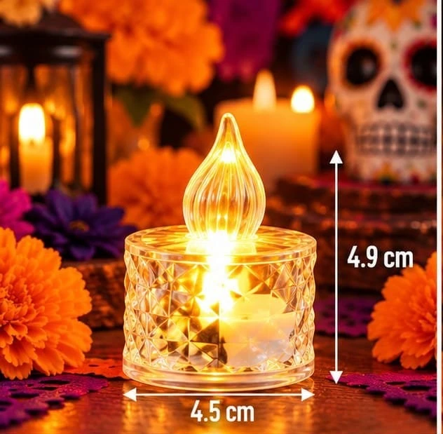 24 PIEZAS | VELA CRISTAL 4.9 CM.