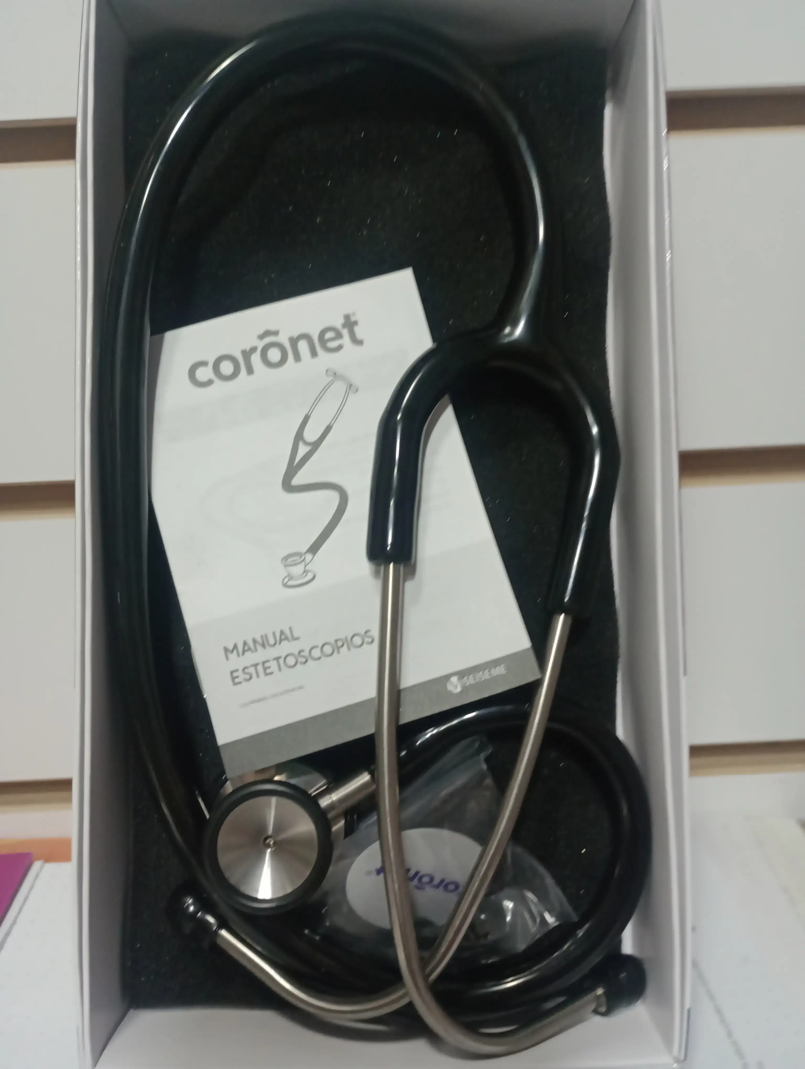 Estetoscopio Coronet pediatrico (negro)