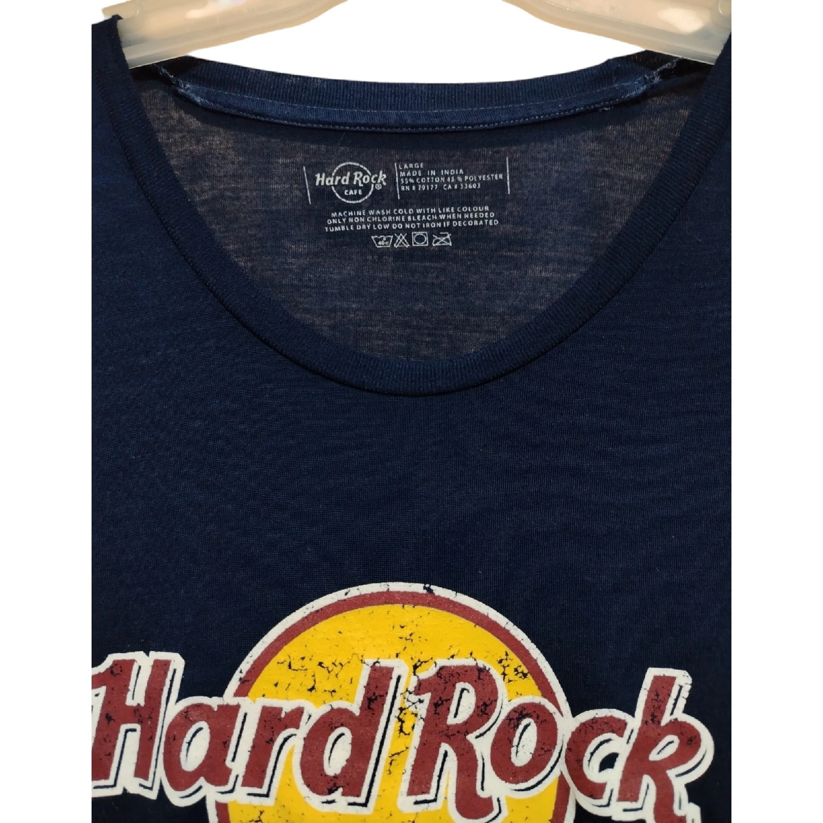 Blusa  L Hard Rock azul marino  4