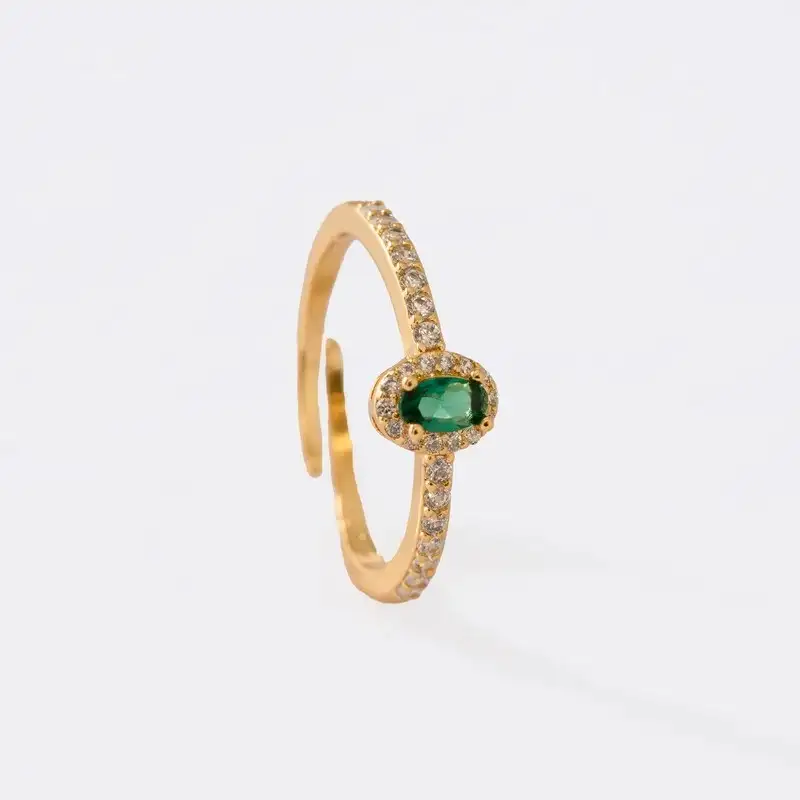 Anillo Dynasty Verde Ajustable