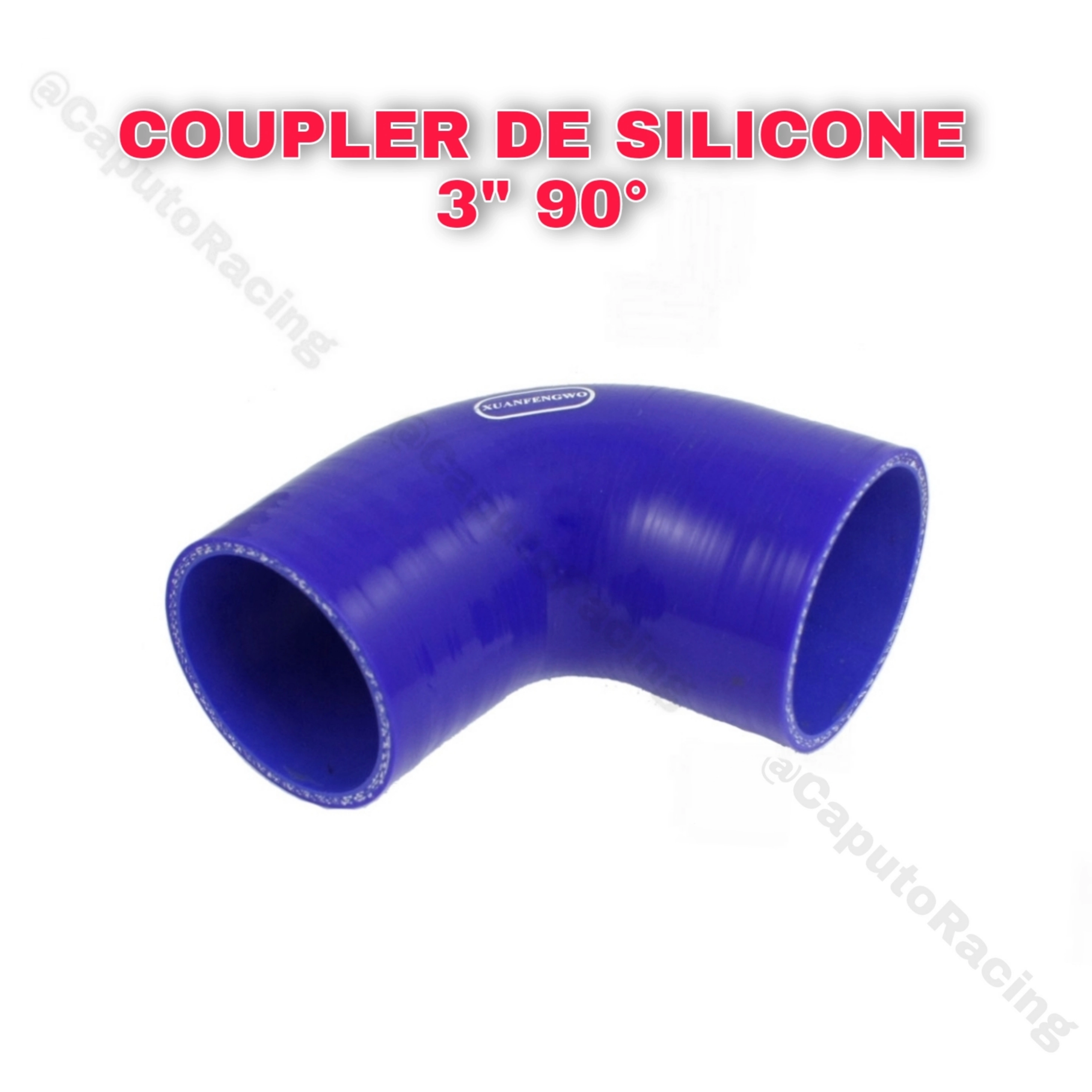 COUPLER DE SILICONE DE 3 PULGADAS 90 GRADOS