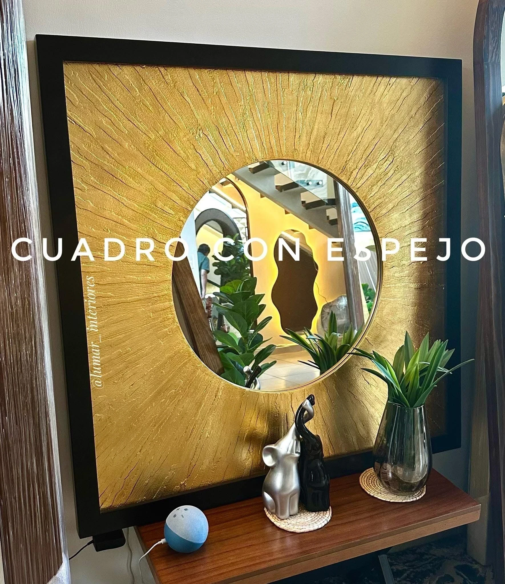 Sol con texturizado y laminado Espejo 110x110cm 3