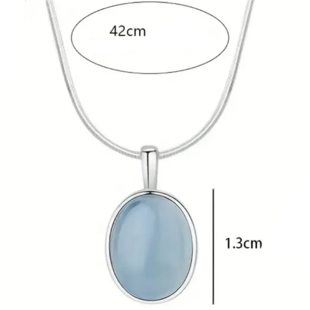 CADENA DE PLATA CON PIEDRA DE LUNA 3