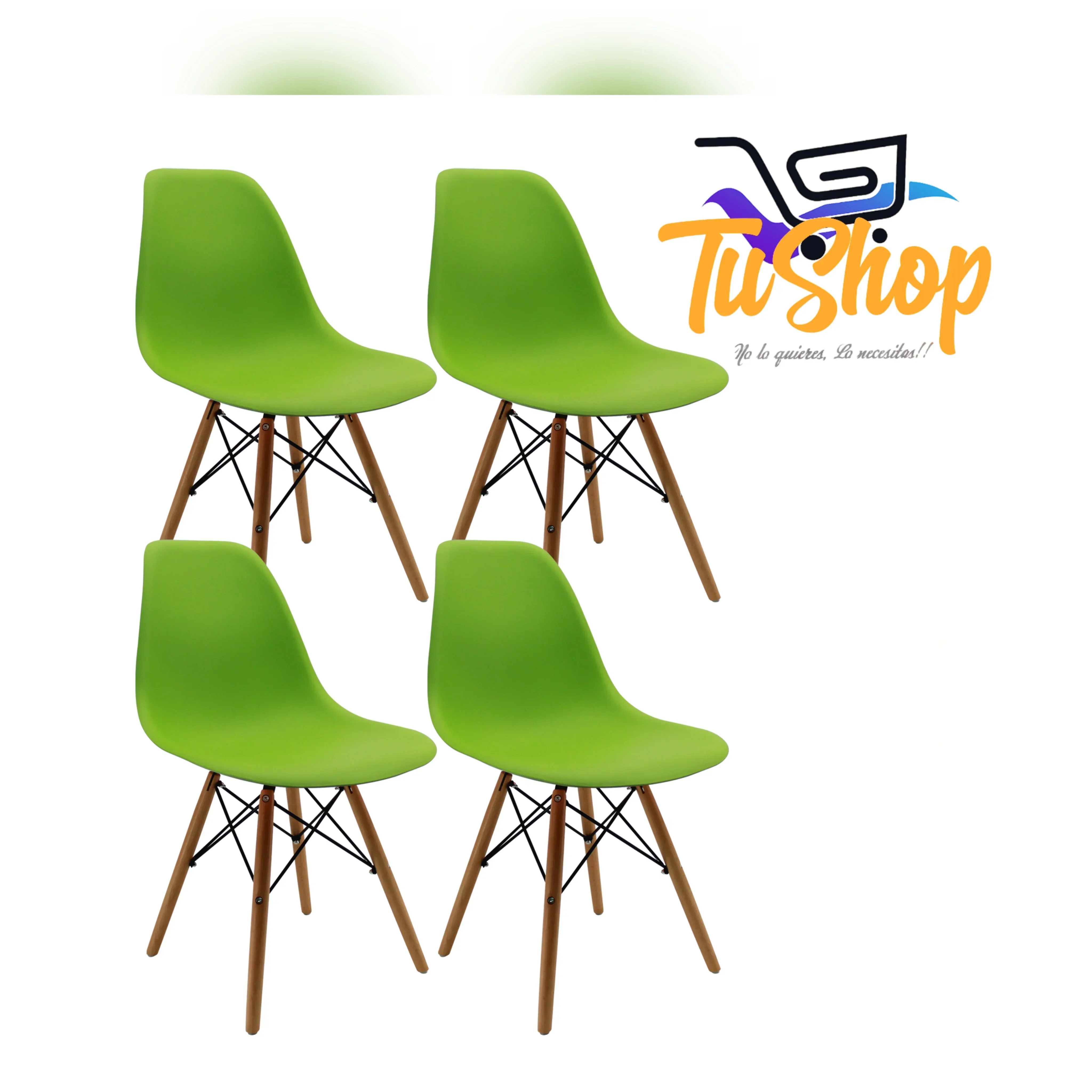 Sillas Eames Set x 4 unidades Colores 4