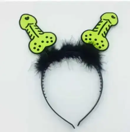 Vincha c/fleco pene fluo 