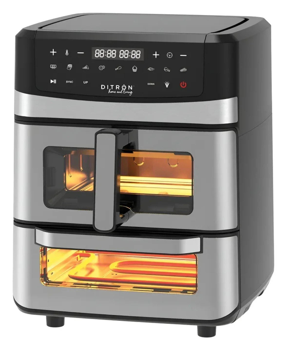 FREIDORA DE AIRE 13L DITRON + HORNO PIZZERO PANEL DIGITAL
