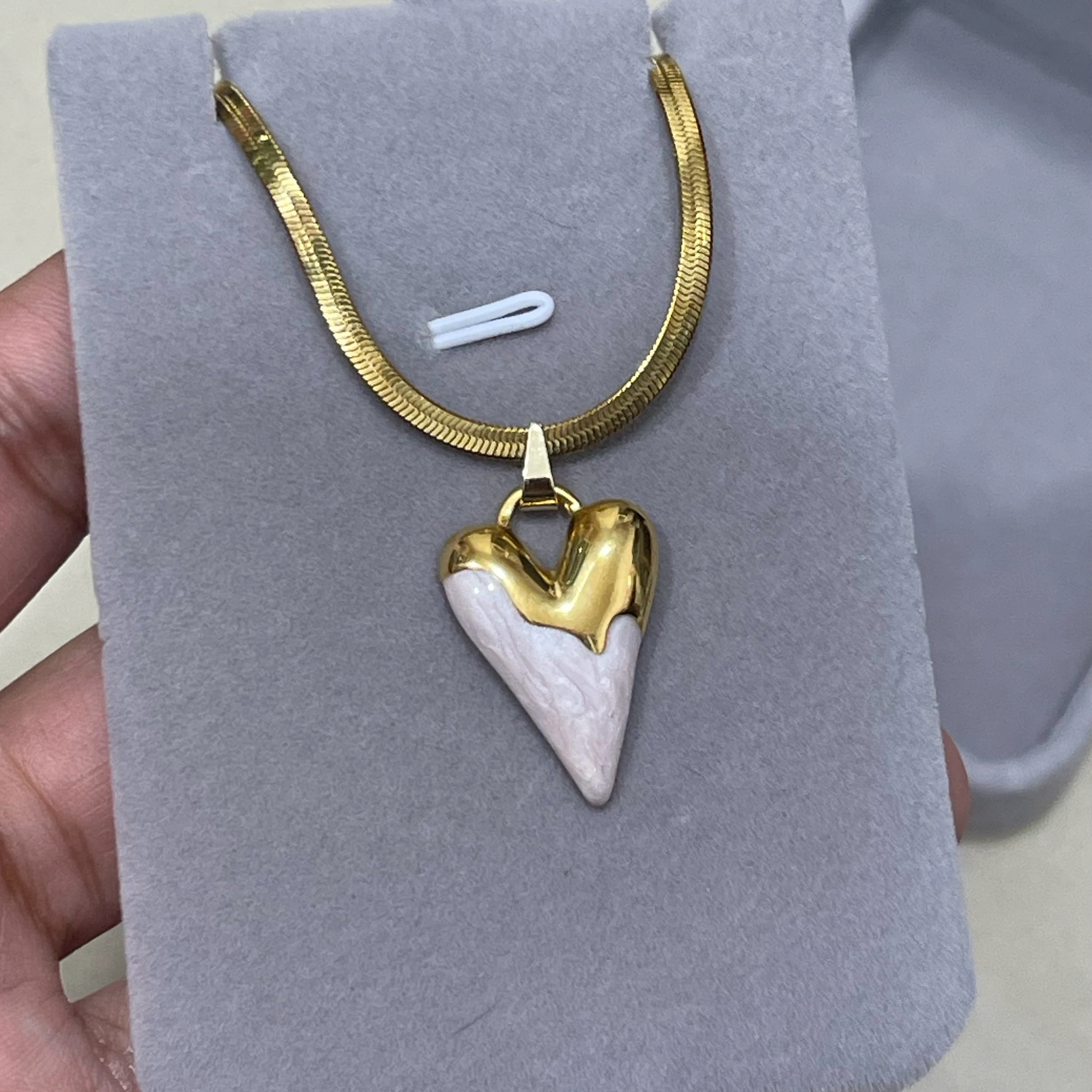 Cadena maxi corazon bicolor 4