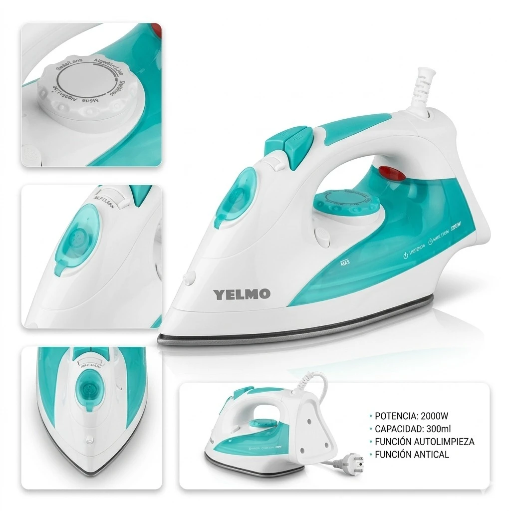 PLANCHA A VAPOR YELMO PL-3180