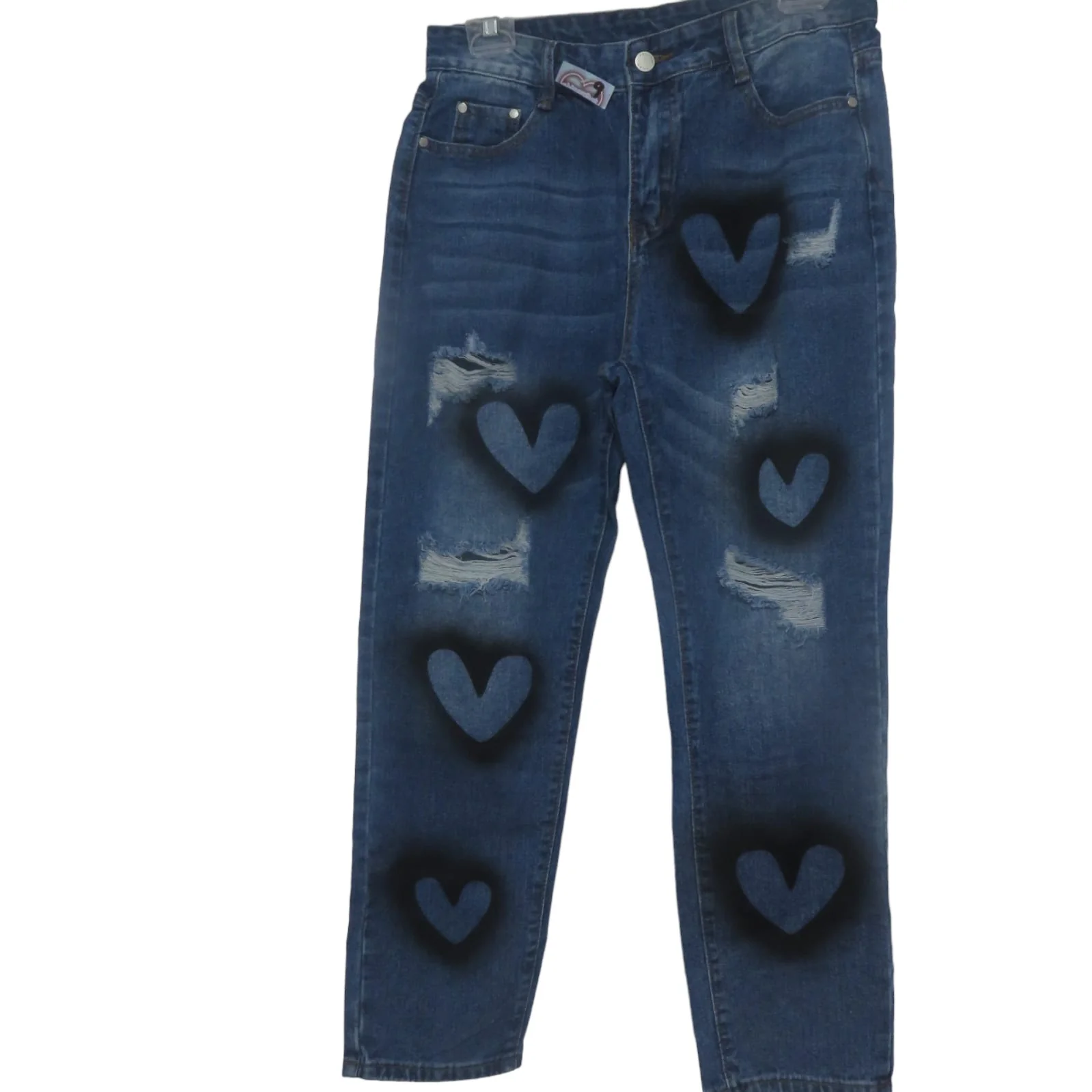 Jeans de corazones negros