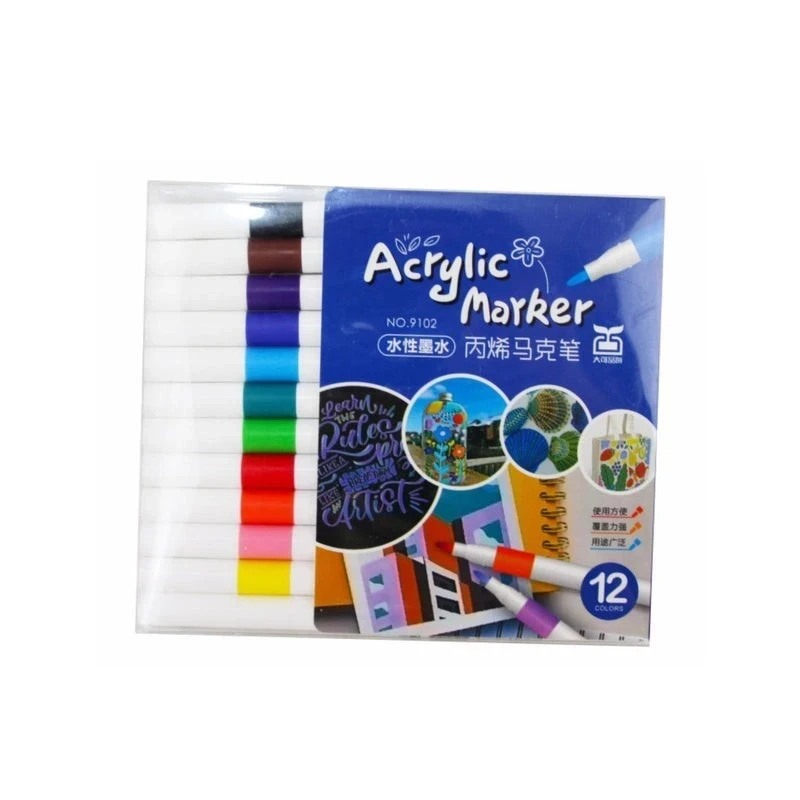 marcadores acrylic maker 12 pzas 2