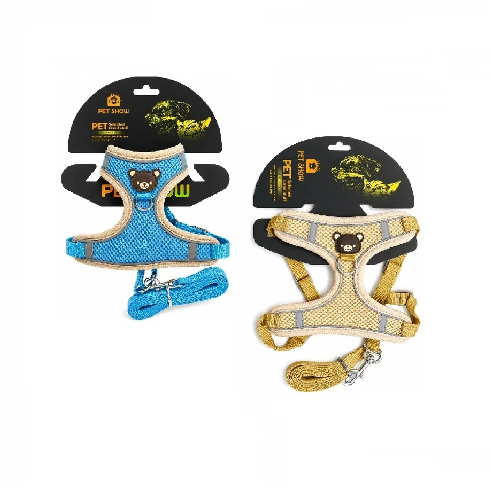 Pechera De Malla Para Mascotas Perros Y Gatos Con Tiro De Correa Talla M Chica 