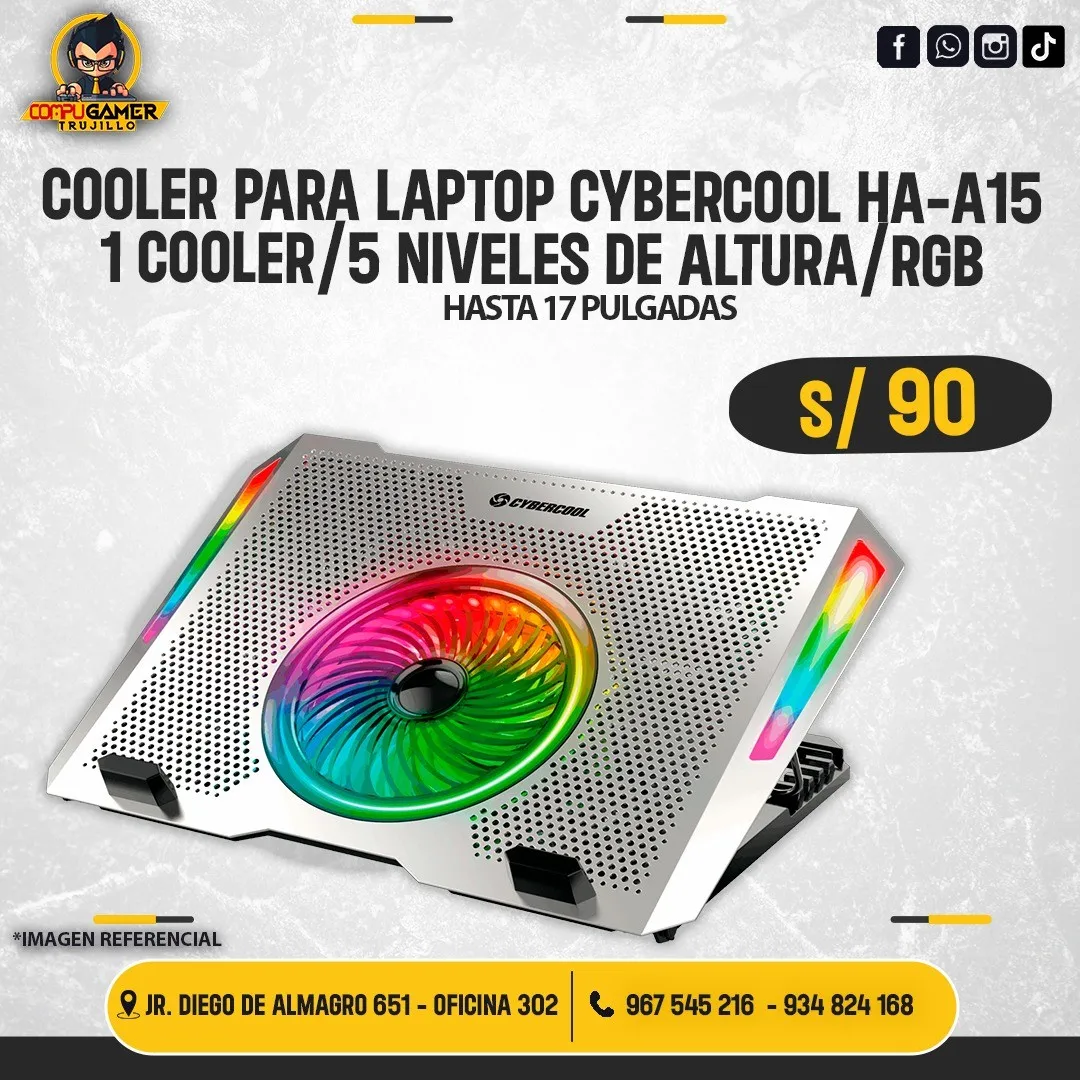 COOLER PARA LAPTOP CYBERCOOL HA-A15 