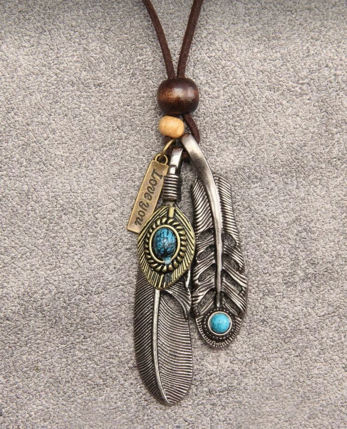 Colgante Bohemio con diseño de hojas