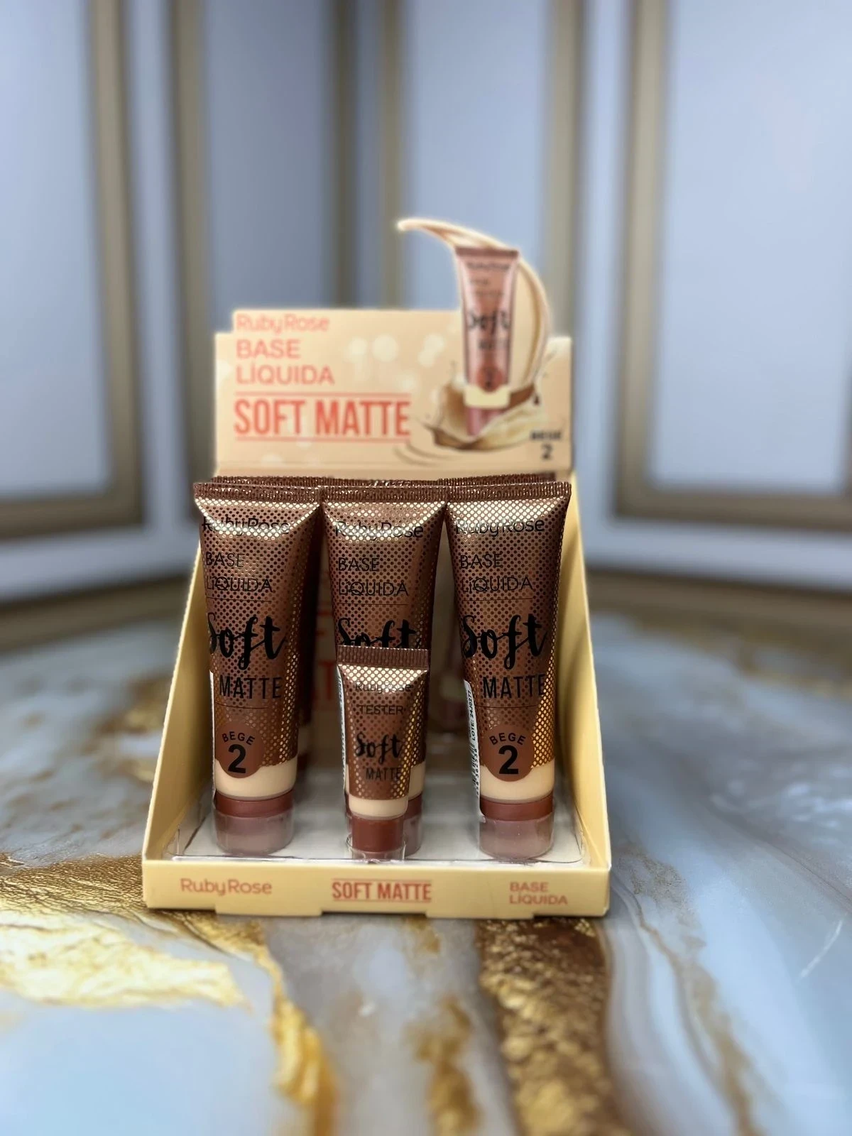 BASE LIQUIDA SOFT MATTE BEIGE 2 RUBY ROSE