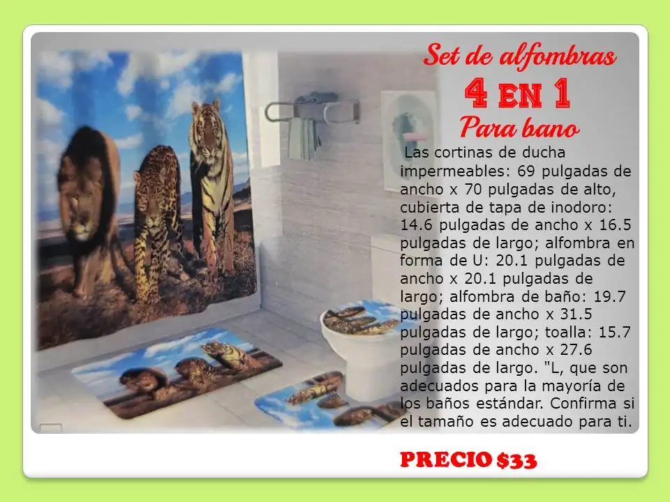 Set de alfombras para baño 