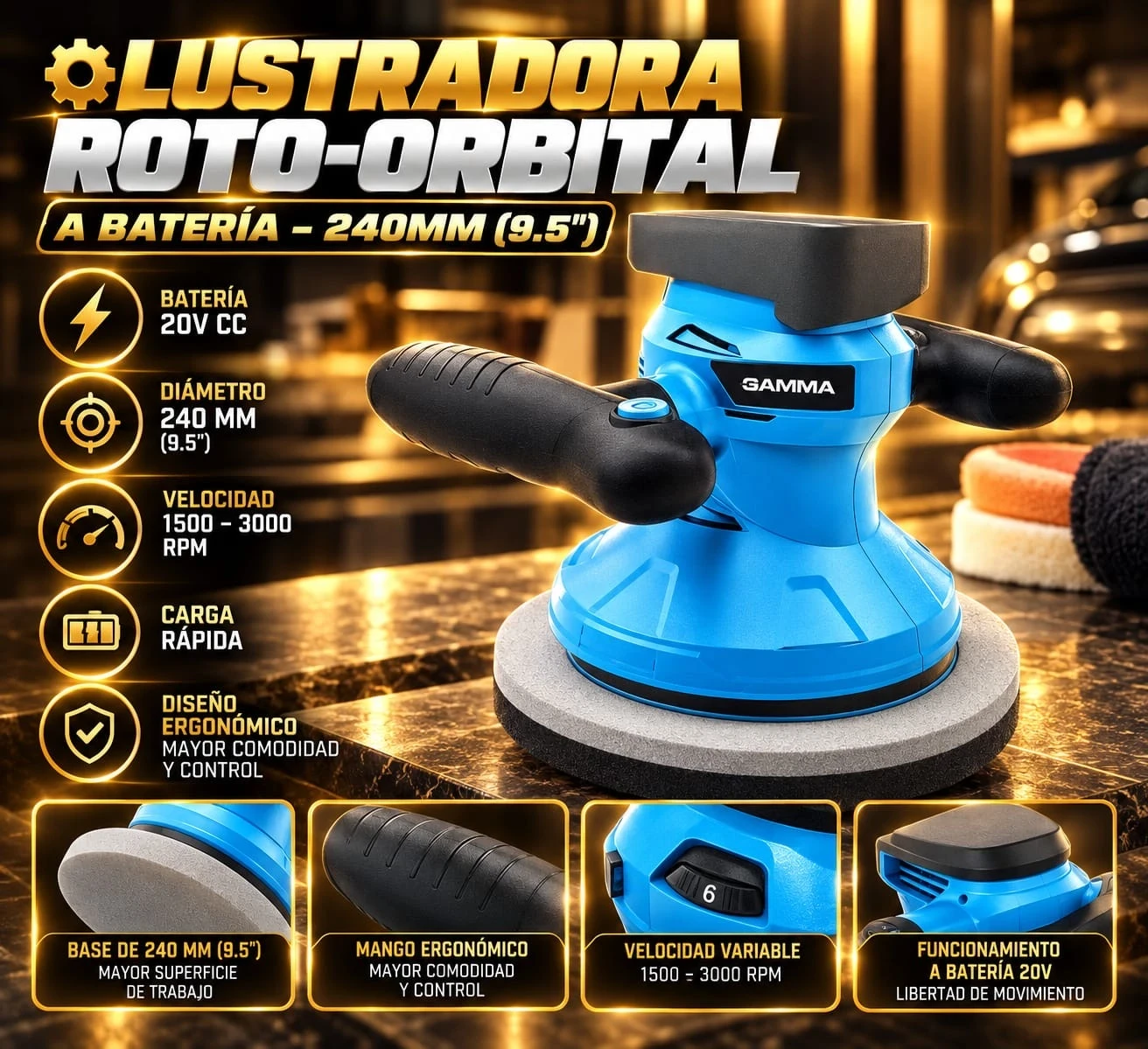 LUSTRADORA ROTO-ORBITAL GAMMA