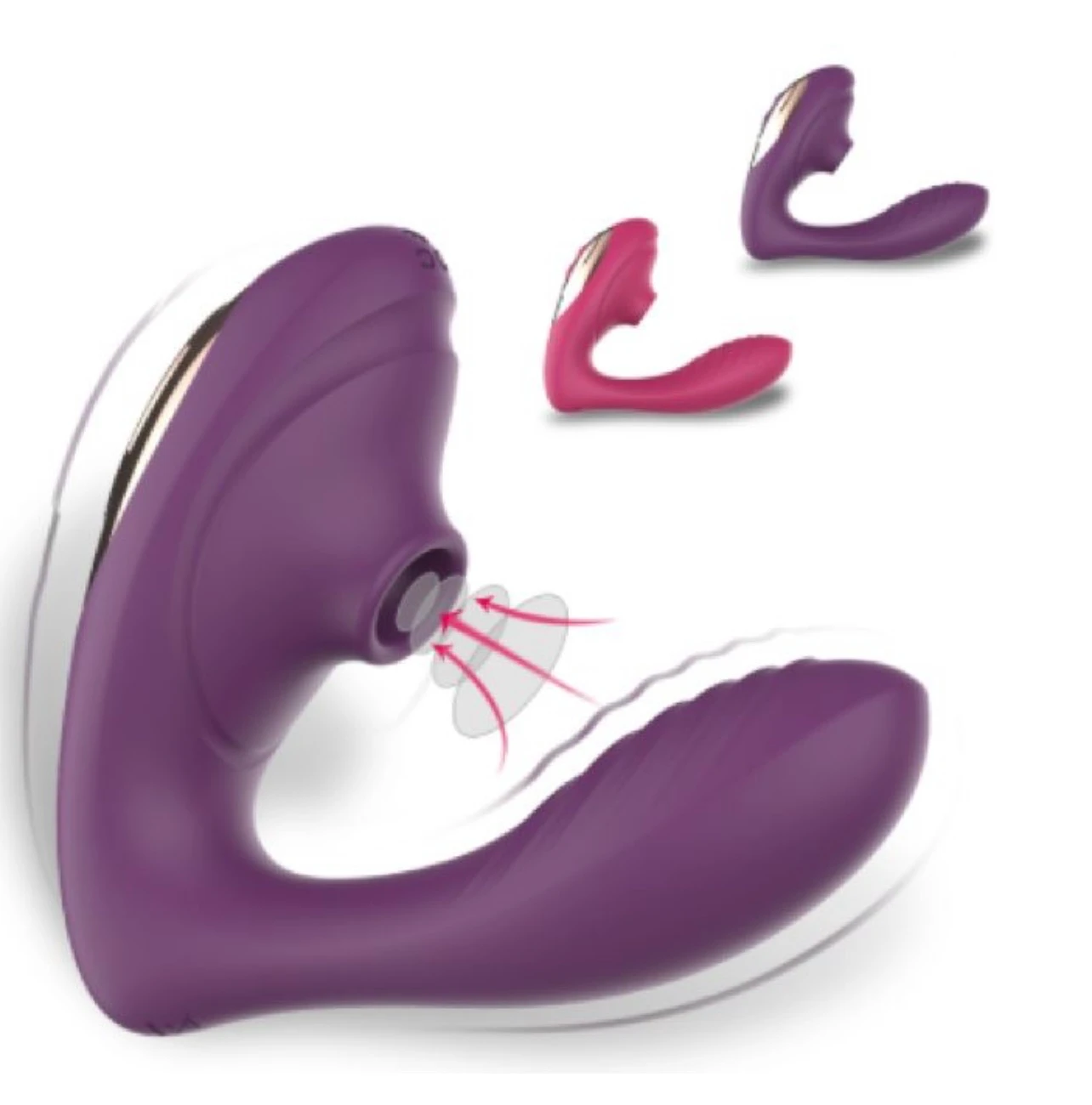 Vibrador Succionador 2 En 1 Control Remoto 3